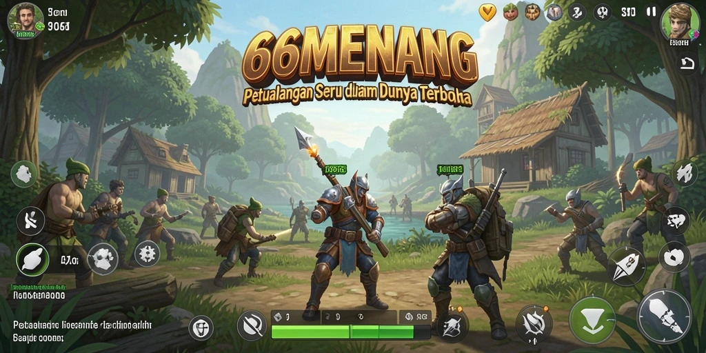 Tampilan gameplay <strong>66MENANG</strong> yang menakjubkan dalam dunia Open World.