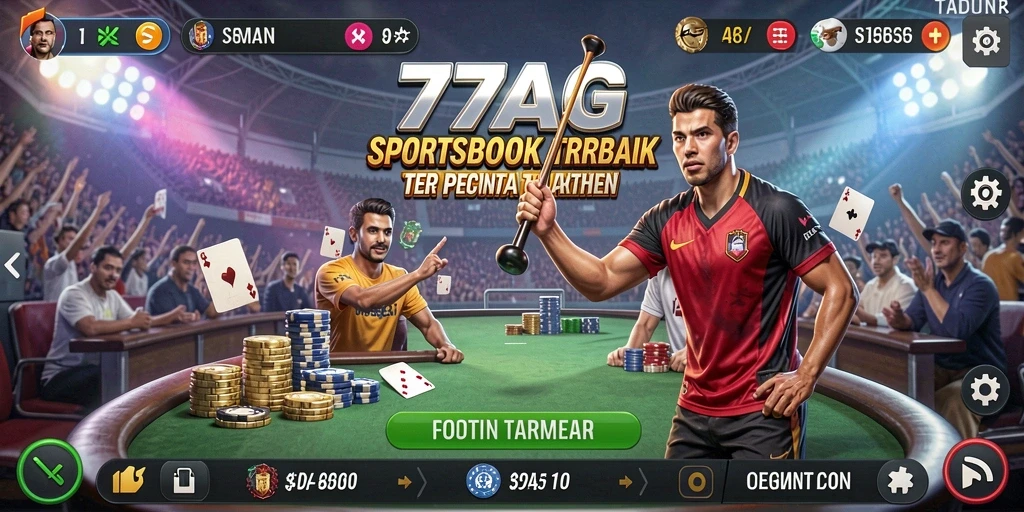 Tampilan gameplay tarik dan taruhan di 77AG.