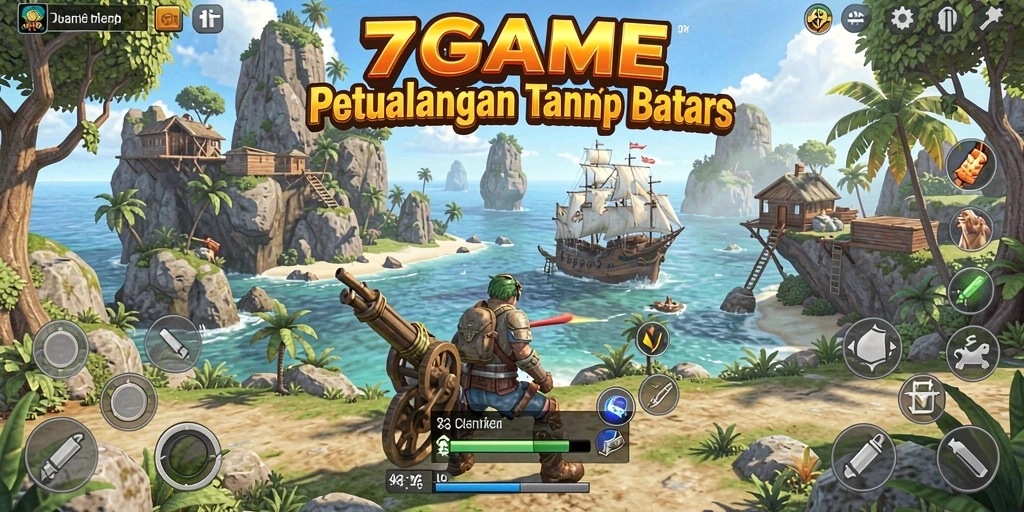 Tampilan gameplay <strong>7GAME</strong> yang menakjubkan dalam dunia Open World