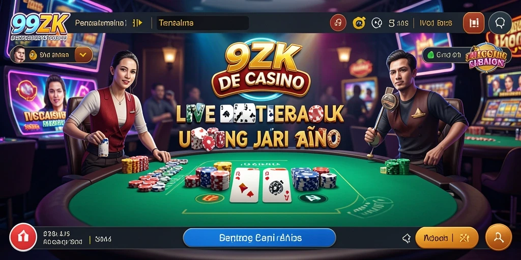 Tampilan permainan Live Casino yang menarik dan interaktif dari 99ZK.