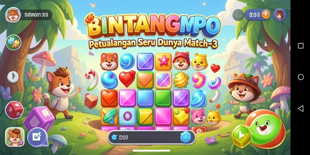 Tangkapan layar gameplay BINTANGMPO yang menarik dan berwarna-warni.