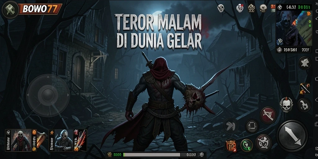 Screenshot gameplay menampilkan suasana mencekam dari BOWO77.