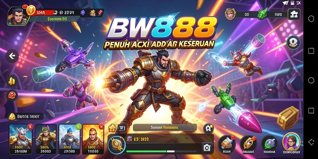 Tampilan gameplay BW888 yang seru dan penuh tantangan dalam kategori Arcade.