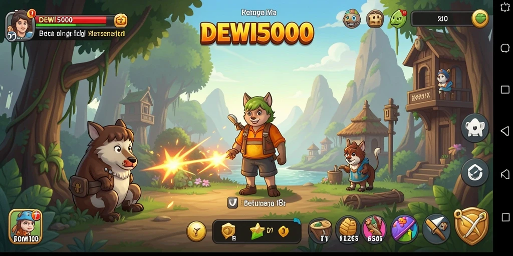 Tampilan gameplay DEWI5000 yang seru dan menawan.