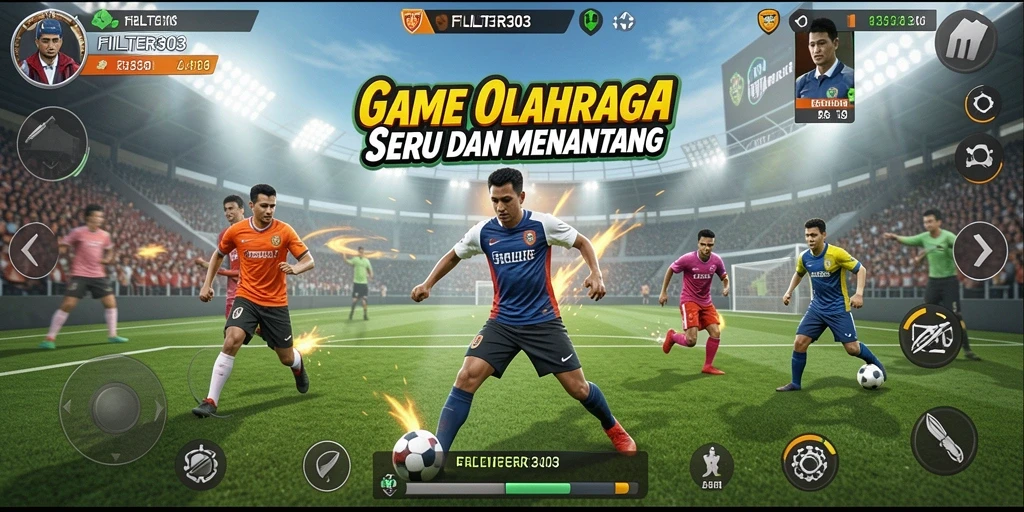 Tampilan gameplay FILTER303 yang menarik dan penuh aksi olahraga.