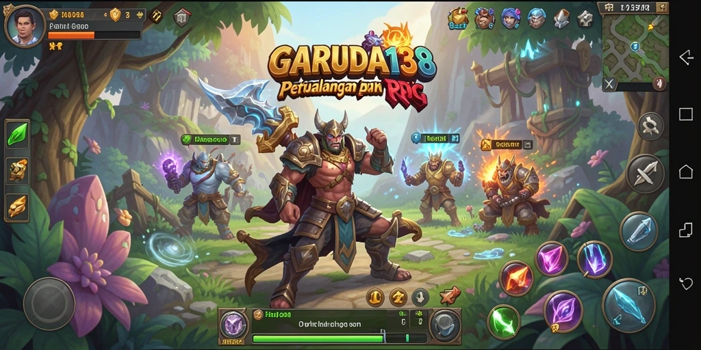 Screenshot GARUDA138 menunjukkan pertarungan epik di dunia RPG yang menakjubkan.