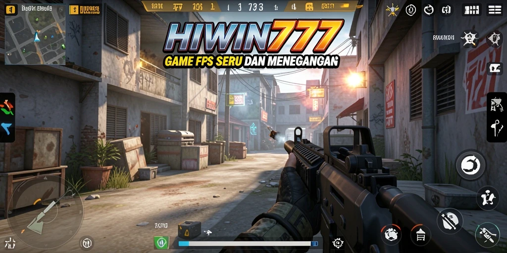 Tampilan gameplay HIWIN777 dengan aksi tembak-menembak yang intens.