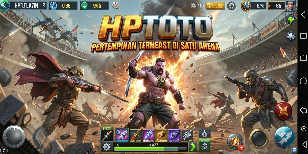 Tangkapan layar menampilkan aksi pertempuran seru di HPTOTO.