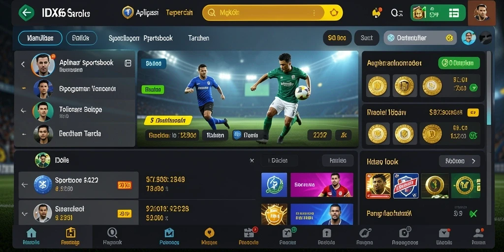 Tampilan screenshot utama IDX66 menampilkan suasana taruhan sport yang seru.