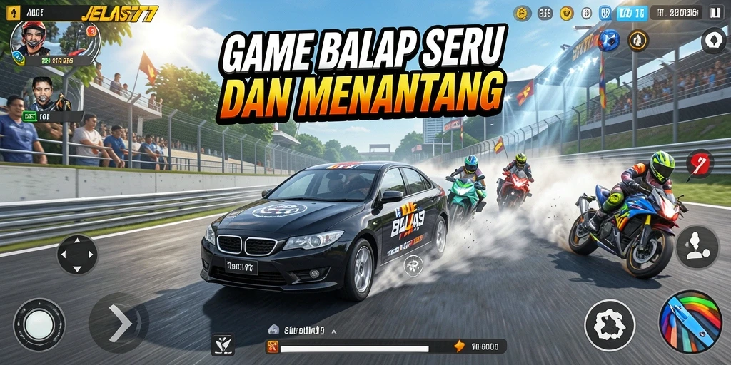 Screenshot game JELAS777 menampilkan balapan yang mendebarkan dengan grafis menawan.