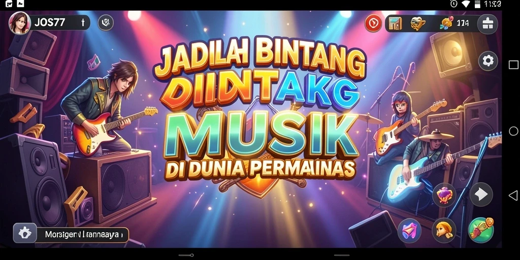 Tampilan menarik dari gameplay JOS77 yang melibatkan musik.