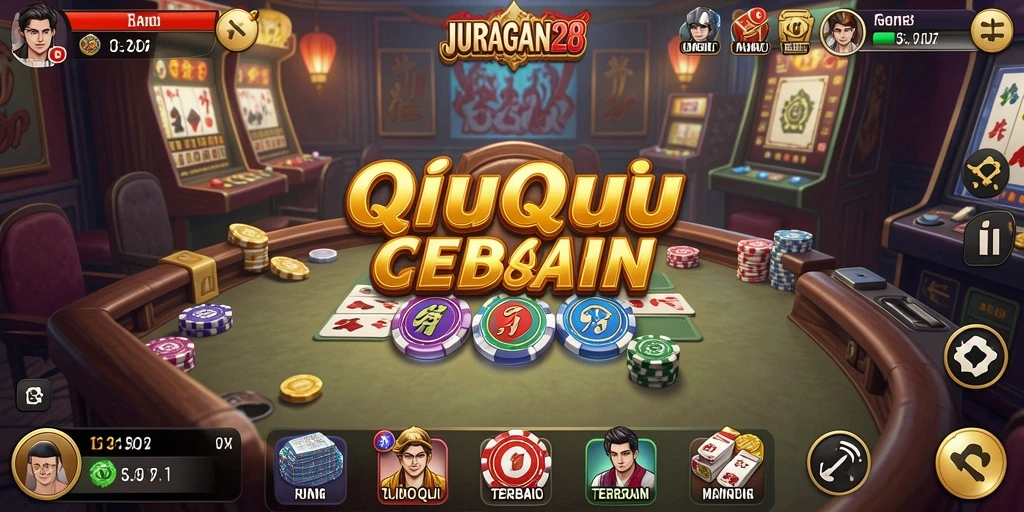 Tangkapan layar gameplay QiuQiu yang menarik dari JURAGAN28.
