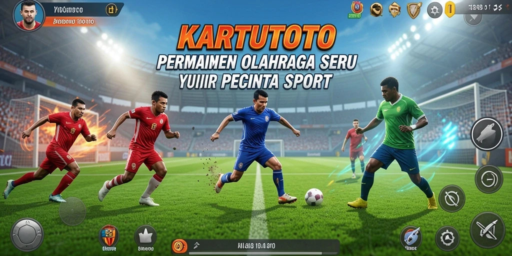 Tampilan gameplay KARTUTOTO dengan aksi olahraga yang mendebarkan.