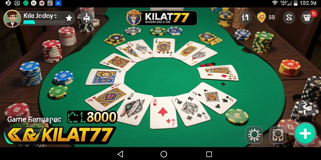 Tampilan gameplay KILAT77 dengan suasana seru permainan Gaple.