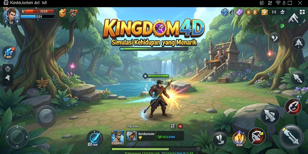 Tampilan gameplay menarik dari KINGDOM4D dengan elemen simulasi.