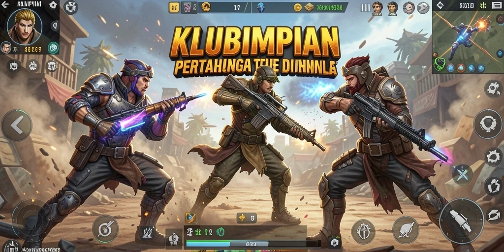Gameplay seru di KLUBIMPIAN dengan aksi menegangkan Battle Royale.
