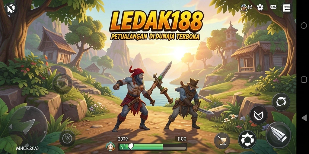 Gambaran gameplay LEDAK188 yang menampilkan dunia terbuka yang luas.