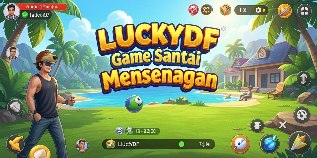 Tampilan gameplay seru dan penuh warna dari LUCKYDF.