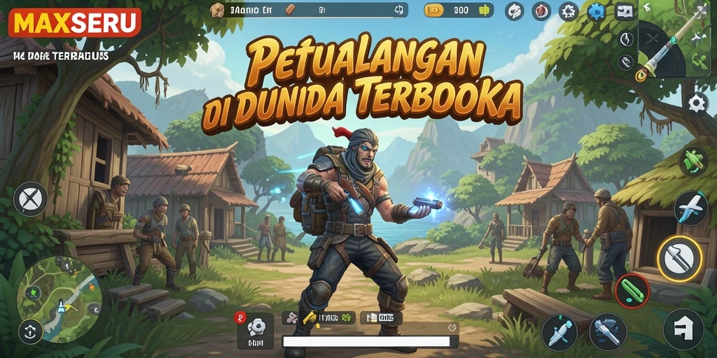 Tangkapan layar menunjukkan pemain menjelajahi pemandangan indah dalam dunia Open World.