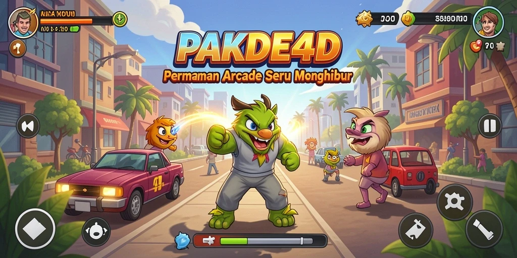 Screenshot utama PAKDE4D menampilkan gameplay seru yang menantang.