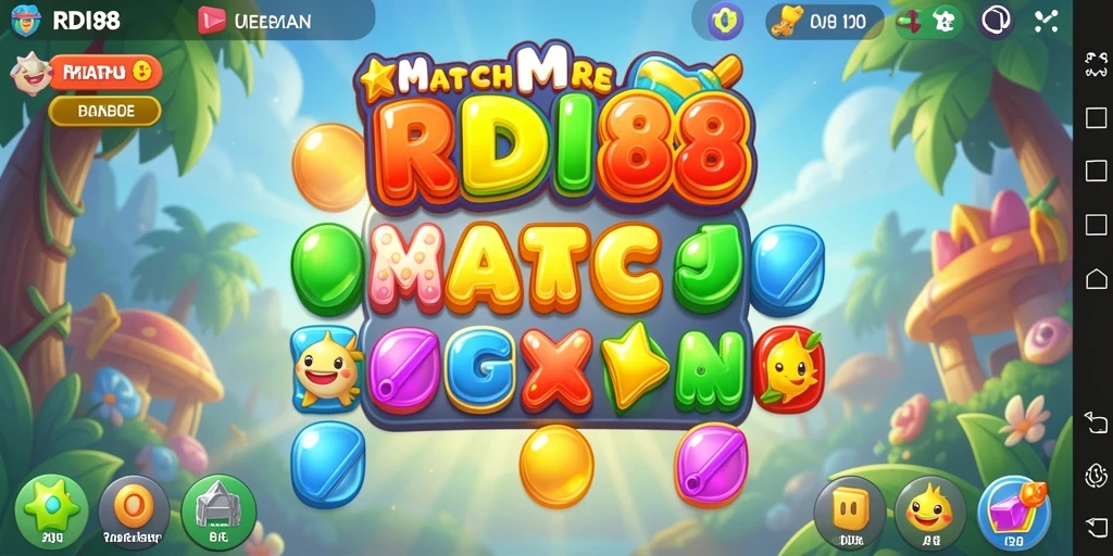 Gameplay seru RDI88 dengan banyak level Match-3.