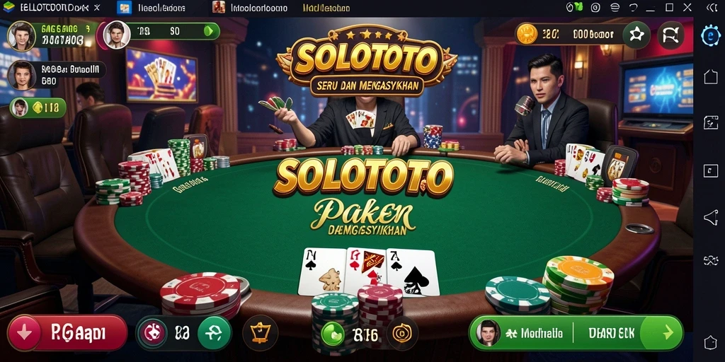 Tampilan menarik dari gameplay Poker di SOLOTOTO.
