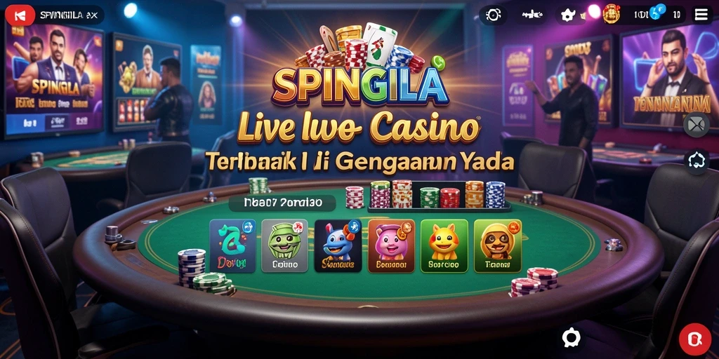 Tampilan gameplay Live Casino yang menakjubkan di SPINGILA.