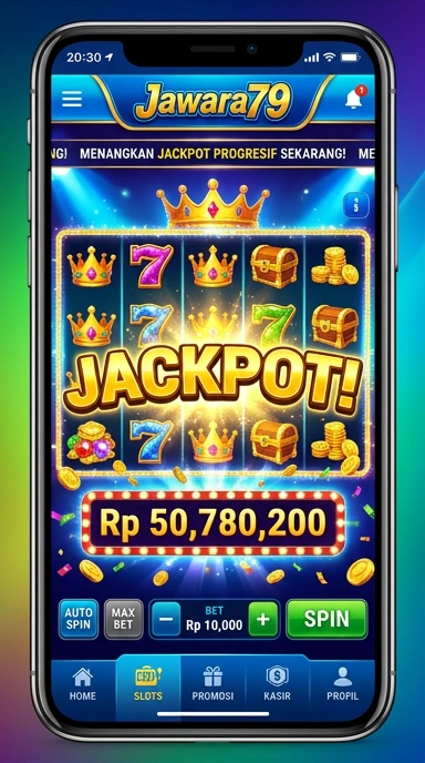 Tampilan utama aplikasi jawara79 yang menarik.